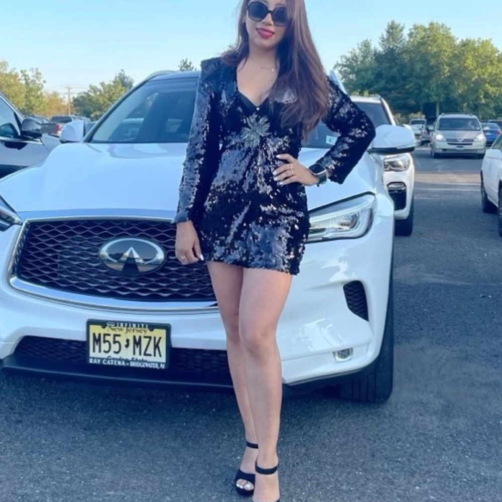Zara Black Sequin Mini Dress